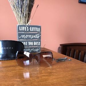 GUCCI brown and cream sunglasses